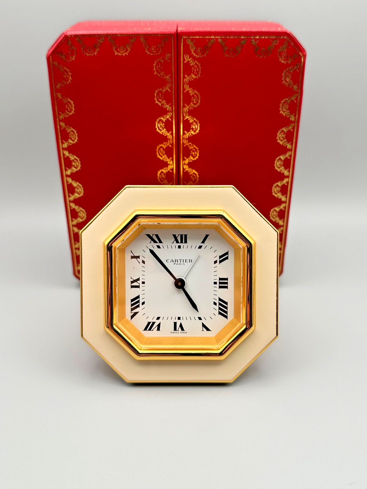 CARTIER Table Clock - vergoldet - TOP-Zustand