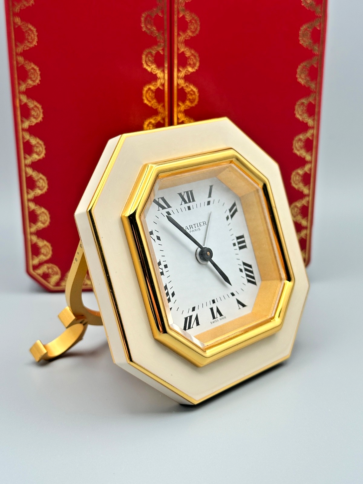 CARTIER Table Clock - vergoldet - TOP-Zustand